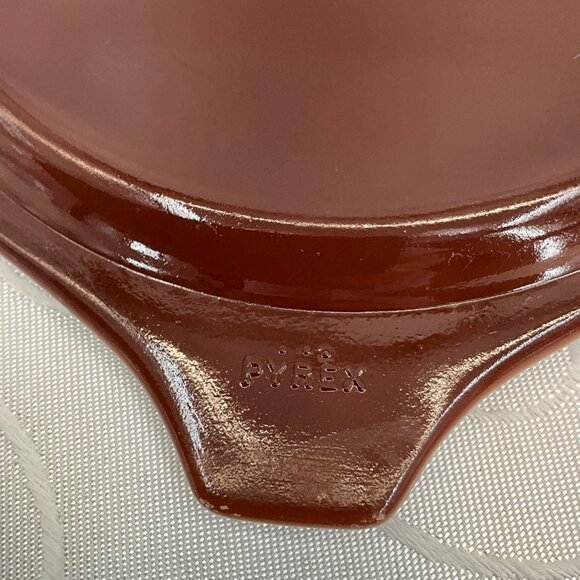 Vintage Pyrex 471-B Brown & Yellow Glass Casserole Dish With Lid 1 Pint #471 - Picture 7 of 9